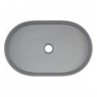 Deante Silia umywalka nablatowa owalna 55x35 cm szary metalik CQS_SU6S