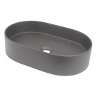 Deante Silia umywalka nablatowa owalna 55x35 cm antracyt metalik CQS_TU6S