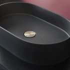 Deante Silia umywalka nablatowa owalna 55x35 cm czarny mat CQS_NU6S