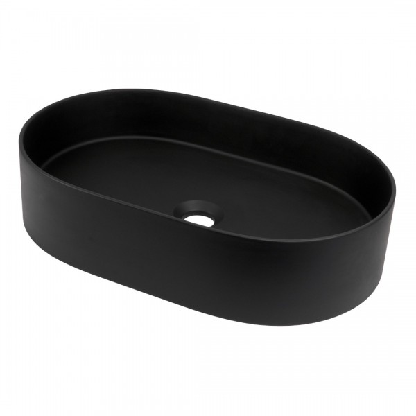 Deante Silia umywalka nablatowa owalna 55x35 cm czarny mat CQS_NU6S