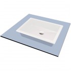 Deante Correo umywalka wpuszczana/podblatowa prostokątna 50x35 cm alabaster CQR_AU5U