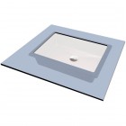 Deante Correo umywalka wpuszczana/podblatowa prostokątna 50x35 cm alabaster CQR_AU5U