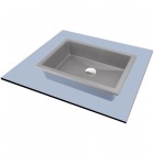 Deante Correo umywalka wpuszczana/podblatowa prostokątna 50x35 cm szary metalik CQR_SU5U