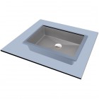 Deante Correo umywalka wpuszczana/podblatowa prostokątna 50x35 cm szary metalik CQR_SU5U