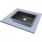Deante Correo umywalka wpuszczana/podblatowa prostokątna 50x35 cm antracyt metalik CQR_TU5U