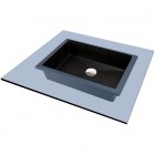 Deante Correo umywalka wpuszczana/podblatowa prostokątna 50x35 cm czarny mat CQR_NU5U