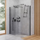 Deante Kerria Plus ścianka wolnostojąca Walk-in 80 cm czarny mat KTS N38P