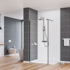 Deante Kerria Plus ścianka wolnostojąca Walk-in 90 cm czarny mat KTS N39P