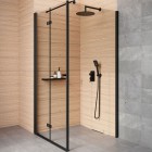 Deante Kerria Plus ścianka wolnostojąca Walk-in 100 cm czarny mat KTS N30P