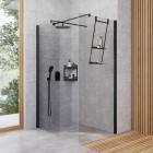 Deante Kerria Plus ścianka wolnostojąca Walk-in 100 cm czarny mat KTS N30P