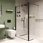 Deante Kerria Plus ścianka wolnostojąca Walk-in 110 cm czarny mat KTS_N31P