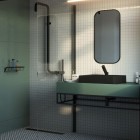 Deante Kerria Plus ścianka wolnostojąca Walk-in 110 cm czarny mat KTS_N31P