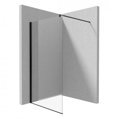 Deante Kerria Plus ścianka wolnostojąca Walk-in 110 cm czarny mat KTS_N31P
