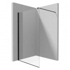 Deante Kerria Plus ścianka wolnostojąca Walk-in 140 cm czarny mat KTS_N34P