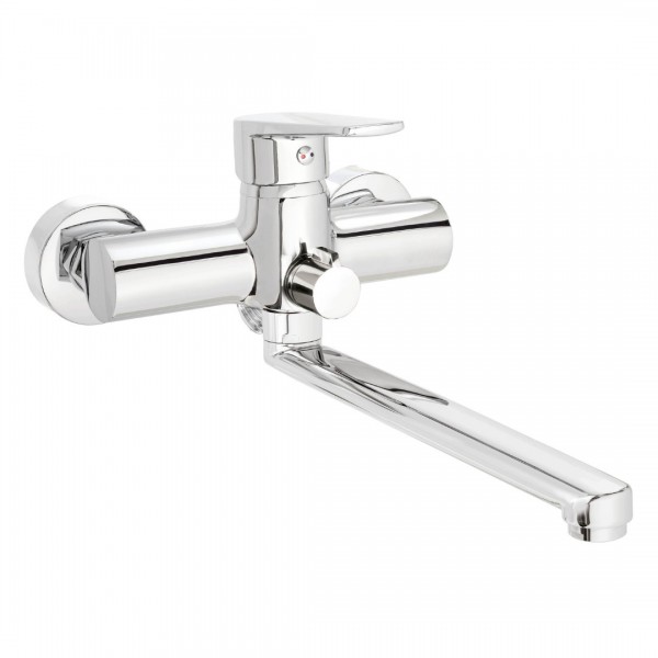 Deante Tubo bateria umywalkowa-wannowa ścienna chrom BUT_056M