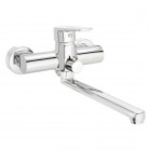 Deante Tubo bateria umywalkowa-wannowa ścienna chrom BUT_056M