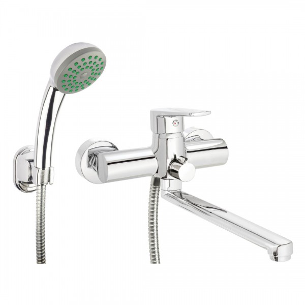 Deante Tubo bateria umywalkowa-wannowa ścienna chrom BUT_057M