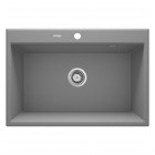 Deante Eridan zlewozmywak granitowy 70x52 cm szary metalik ZQE S103