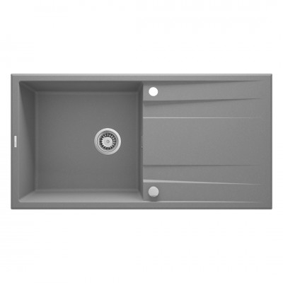 Deante Eridan zlewozmywak granitowy 100x52 cm odwracalny szary metalik ZQE S713