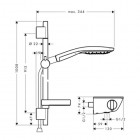 Hansgrohe zestaw prysznicowy Ecostat Select S 150 Combi 0,90 m