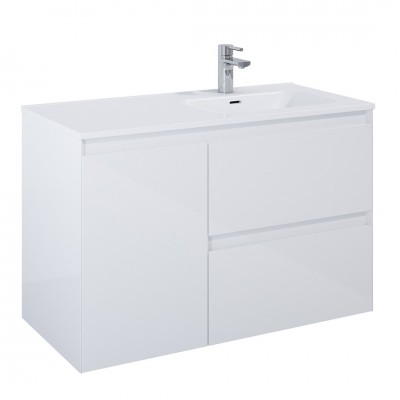 Elita Meble Split szafka podumywalkowa 100 cm prawa biały połysk 169090