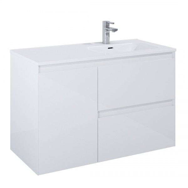 Elita Meble Split szafka podumywalkowa 100 cm prawa biały połysk 169090