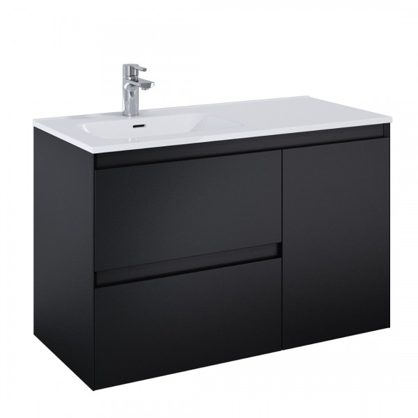 Elita Meble Split Black Mat szafka podumywalkowa 100 cm lewa 168151