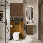 Elita Meble Spring zestaw łazienkowy 45 cm umywalka z szafką orzech lincoln 168781