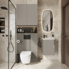 Elita Meble Spring zestaw łazienkowy 45 cm umywalka z szafką beżowy mat 168782