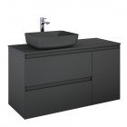 Elita Meble Split Anthracite Mat szafka podumywalkowa 120 cm lewa 168166