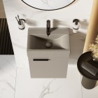 Elita Meble Tiny zestaw łazienkowy 45 cm umywalka z szafką beżowy mat 168765