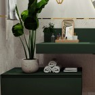 Elita Meble Split komoda 100 cm z blatem zielony mat 168943