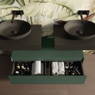 Elita Meble Split komoda 120 cm z blatem zielony mat 168950