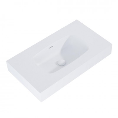 Elita Meble Dimple umywalka 80,6x46 cm ścienna prostokątna biały mat 168852