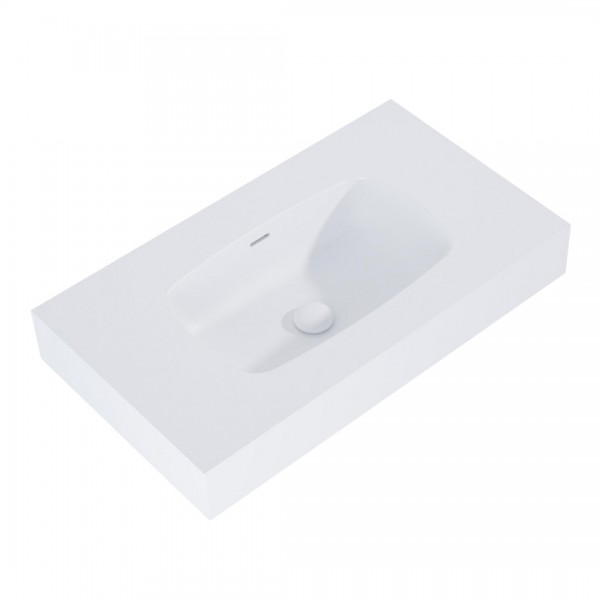 Elita Meble Dimple umywalka 80,6x46 cm ścienna prostokątna biały mat 168852