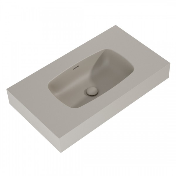 Elita Meble Dimple umywalka 80,6x46 cm ścienna prostokątna beżowy mat 168858