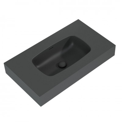 Elita Meble Dimple umywalka 80,6x46 cm ścienna prostokątna antracyt mat 168854