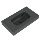 Elita Meble Dimple umywalka 80,6x46 cm ścienna prostokątna antracyt mat 168854