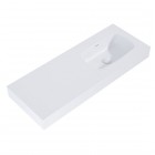 Elita Meble Dimple umywalka 121x46 cm ścienna prostokątna prawa biały mat 168876