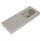 Elita Meble Dimple umywalka 121x46 cm ścienna prostokątna prawa beżowy mat 168882