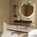 Elita Meble Dimple umywalka 121x46 cm ścienna prostokątna prawa czarny mat 168879