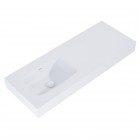 Elita Meble Dimple umywalka 121x46 cm ścienna prostokątna lewa biały mat 168868