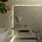 Elita Meble Dimple umywalka 121x46 cm ścienna prostokątna lewa beżowy mat 168874