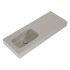 Elita Meble Dimple umywalka 121x46 cm ścienna prostokątna lewa beżowy mat 168874