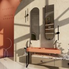 Elita Meble Dimple umywalka 121x46 cm ścienna prostokątna różowy mat 168892