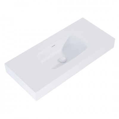 Elita Meble Dimple umywalka 100,8x46 cm ścienna prostokątna podwójna biały mat 168860