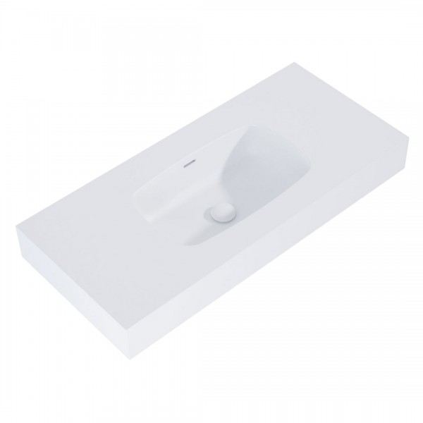 Elita Meble Dimple umywalka 100,8x46 cm ścienna prostokątna podwójna biały mat 168860