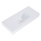 Elita Meble Dimple umywalka 100,8x46 cm ścienna prostokątna podwójna biały mat 168860