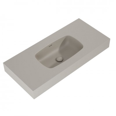 Elita Meble Dimple umywalka 100,8x46 cm ścienna prostokątna beżowy mat 168866