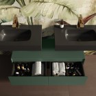 Elita Meble Dimple umywalka 100,8x46 cm ścienna prostokątna czarny mat 168863